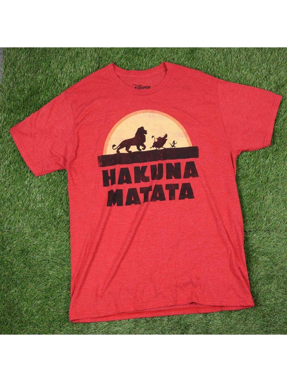 Disney Lion King Red Hakuna Matata Graphic T-Shirt